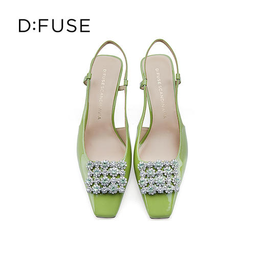 D:FUSE/迪芙斯春季新款漆皮方头花形饰扣中后空单鞋DF31114008 商品图10
