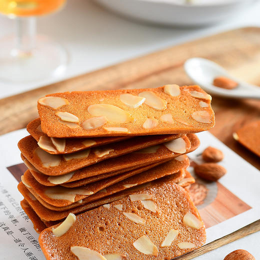 浔隐山 扁桃仁脆片 坚果糕点零食小吃下午茶特产追剧 135g/盒 商品图2