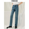 VIMAGE纬漫纪春季新款时尚简约百搭显瘦修身牛仔裤裤子V1905523 商品缩略图2