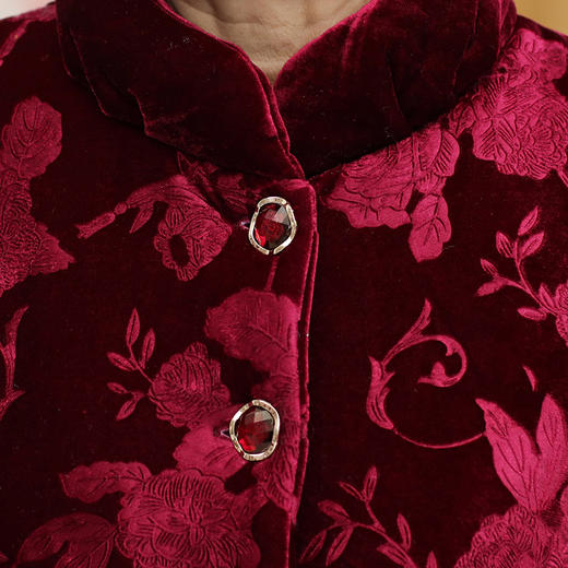 老人加厚60-70-80岁奶奶装，外套金丝绒棉衣TYWF-911 商品图2