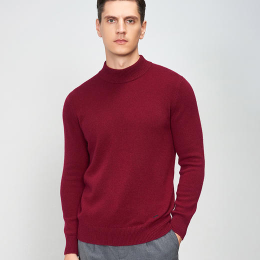 【半价款男士半高领羊绒衫】羊绒世家秋冬新品男士100%山羊绒内搭保暖针织毛衣 商品图1