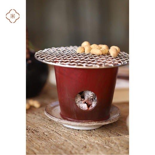 米马生活  新品首发 适合新春的枣红薄胎酌瑟酒精炉   温茶/温酒/ 商品图0