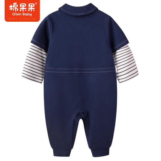棉果果商场同款春季新品男童休闲仿牛仔假两件对开连体衣拼接层次时尚M112722223014 商品图6