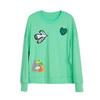 谜底套头卫衣女2023春新款趣味图案爱心绣花圆领上衣女231MV0123 商品缩略图4