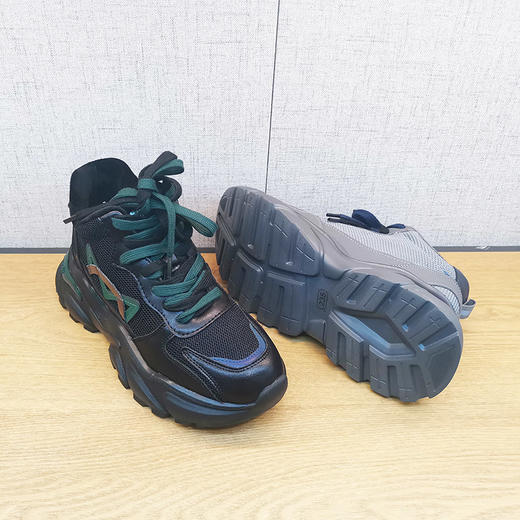 豪行冬季新款21451312时尚厚底老爹鞋加绒舒适百搭网红运动休闲鞋 商品图3