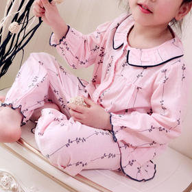 T33儿童家居春秋女童睡衣空调服1:1实物服装纸样剪裁图纸牛皮纸样