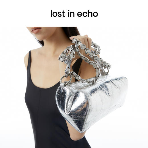 [断码]lost in echo设计师品牌斜挎包单肩链条皮带装饰圆筒爱心包流浪包 商品图5