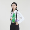 谜底纯棉衬衫女2023春季新款原创设计印花翻领白上衣女231MC0118 商品缩略图1
