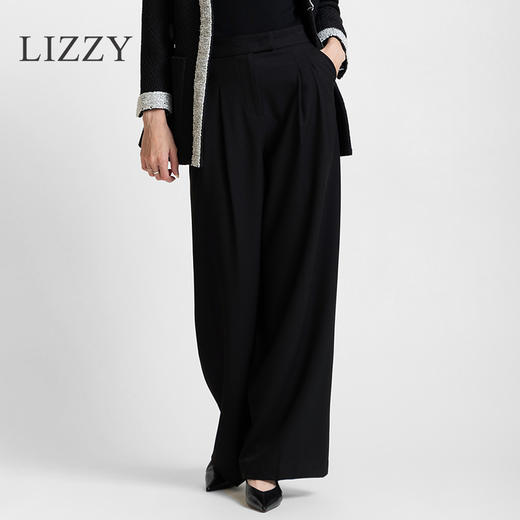 LIZZY 早秋 知性帅气简约通勤气质西装直筒阔腿长裤7762 商品图0