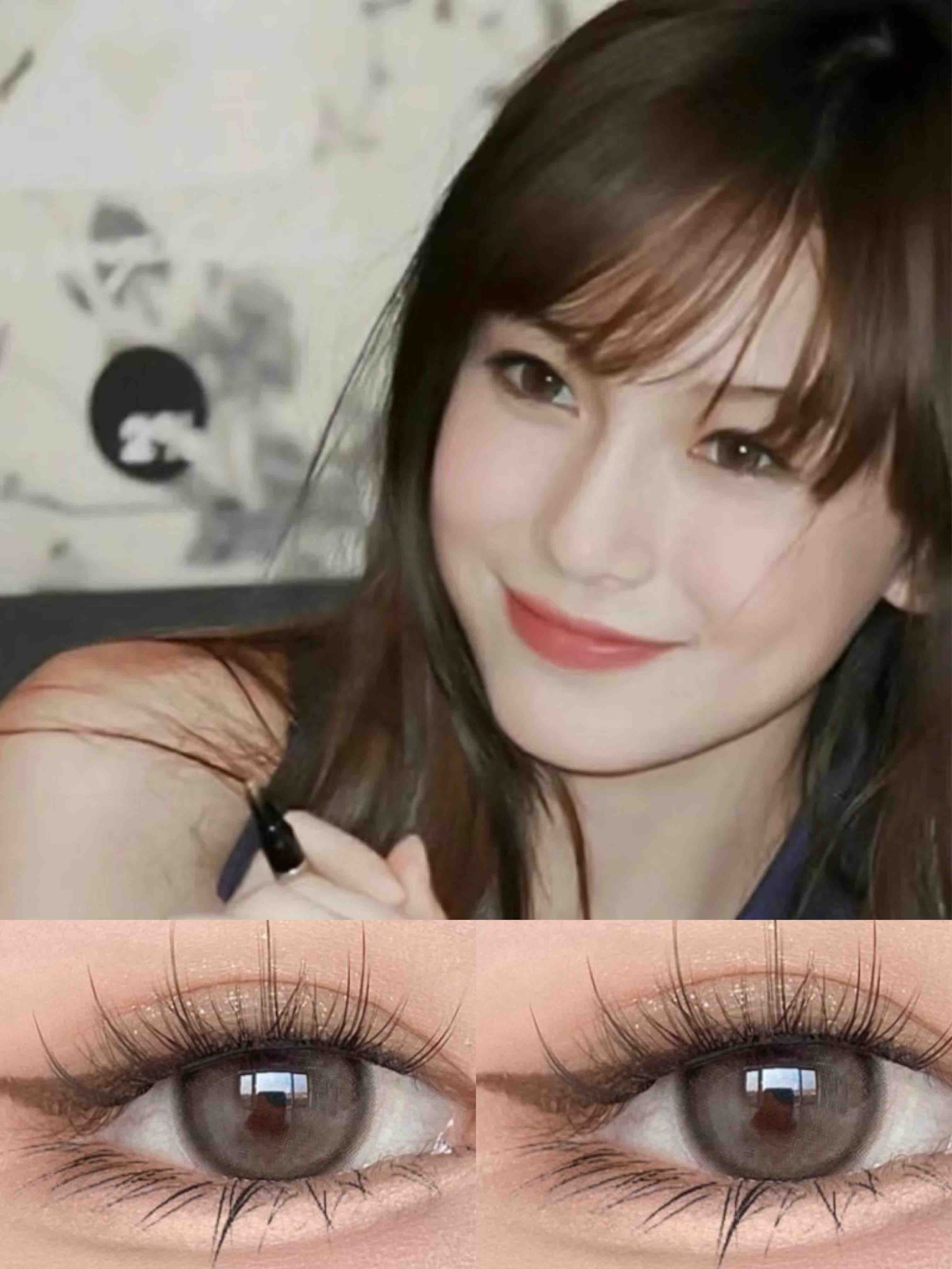 【半年抛和日抛美瞳】梨花泪Mixlook | 中直径14.2，着色13.4 | 亚麻奶棕色微混血 很好看