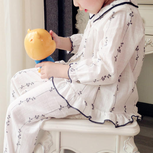 T33儿童家居春秋女童睡衣空调服1:1实物服装纸样剪裁图纸牛皮纸样 商品图2