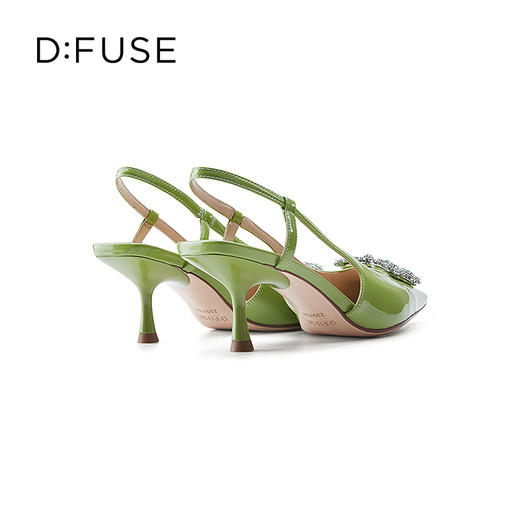 D:FUSE/迪芙斯春季新款漆皮方头花形饰扣中后空单鞋DF31114008 商品图9