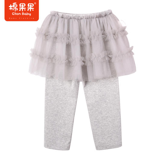 棉果果商场同款春季新品女童外穿淑女公主风网纱半裙打底裤仙仙拼接裤M122206223077 商品图5