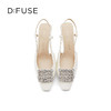D:FUSE/迪芙斯春季新款漆皮方头花形饰扣中后空单鞋DF31114008 商品缩略图5
