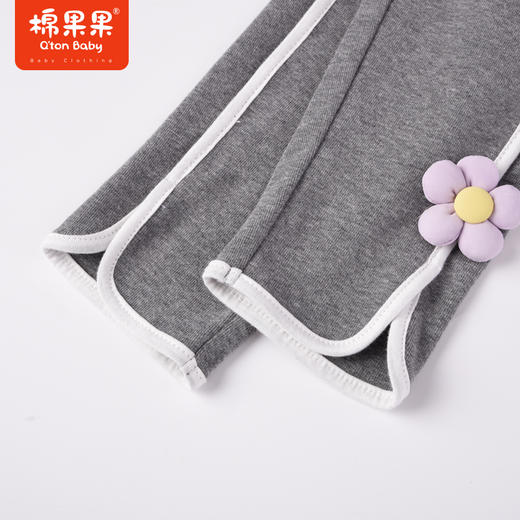 棉果果商场同款春季新品女童柔软百搭针织打底裤休闲亲肤M122206223067 商品图3