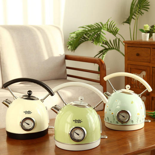 日本Vdada电热水壶家用复古304不锈钢煮水泡茶家用自动断电烧水壶1.8L 商品图0