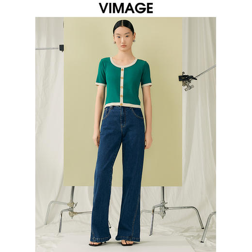 VIMAGE纬漫纪春季新款简约大方针织衫V1901505 商品图1
