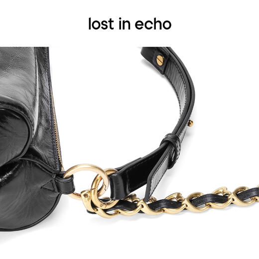 [断码]lost in echo设计师品牌斜挎包单肩链条皮带装饰圆筒爱心包流浪包 商品图2