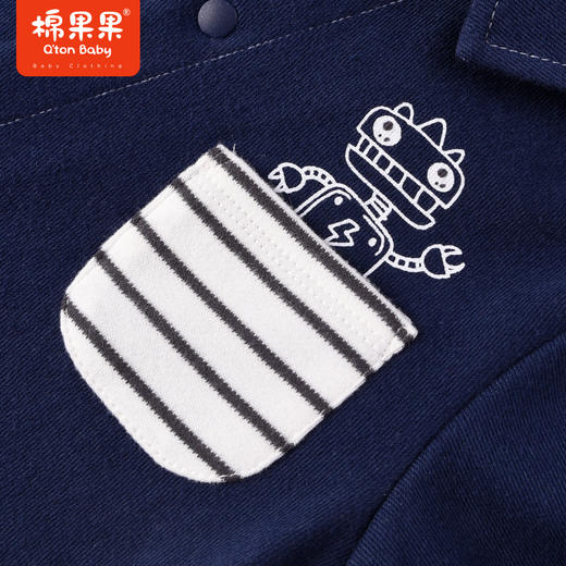 棉果果商场同款春季新品男童休闲仿牛仔假两件对开连体衣拼接层次时尚M112722223014 商品图1