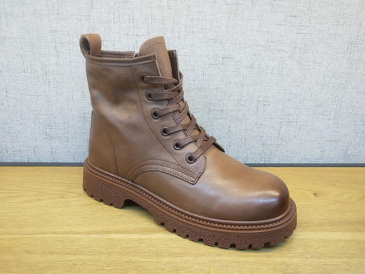 2021秋新款豪行女鞋213X37161时尚厚底中筒马丁靴女士单皮靴正品 商品图1