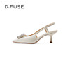 D:FUSE/迪芙斯春季新款漆皮方头花形饰扣中后空单鞋DF31114008 商品缩略图2