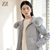 佐尔美冬季新款 气质纯色90白鸭绒狐毛领羽绒服女E24YH22 商品缩略图2