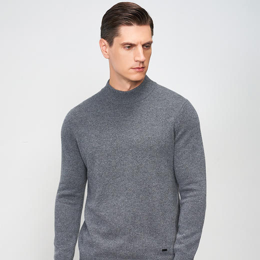 【半价款男士半高领羊绒衫】羊绒世家秋冬新品男士100%山羊绒内搭保暖针织毛衣 商品图4