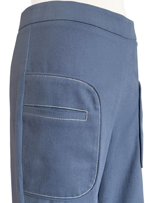 TYNVIE 小插袋高腰牛仔裤-灰蓝色 商品图2