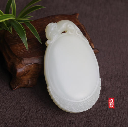 和田玉（白玉）籽料对牌--守望 商品图1