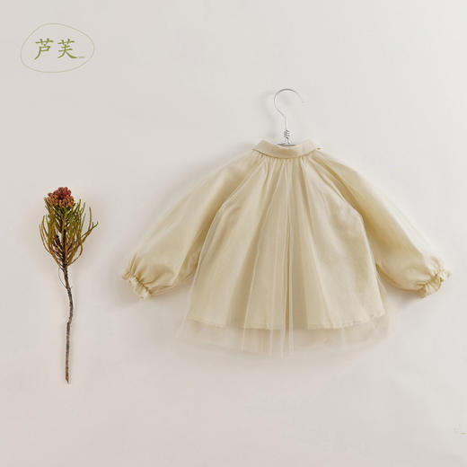 【马克珍妮 芦芙】春装新款 网纱拼接纯棉宽松衬衫230151 商品图2