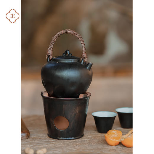 米马生活  新品首发 适合新春的枣红薄胎酌瑟酒精炉   温茶/温酒/ 商品图3