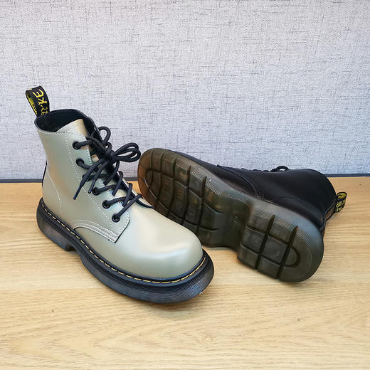 豪行新款冬季21441031马丁靴女英伦风加绒女靴ins潮流真皮靴子 商品图4