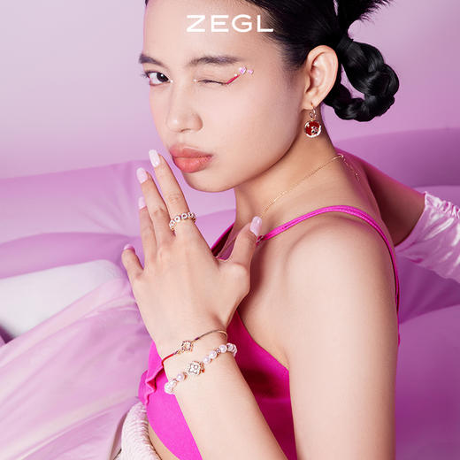 ZEGL设计师本命年系列发财兔铜钱戒指女小众设计开口可调节食指戒 商品图2