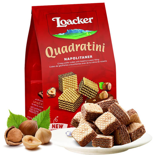 125g莱家粒粒装威化饼 榛子味 商品图0