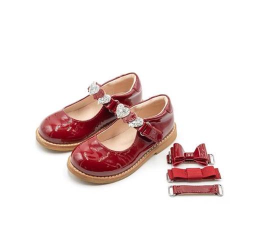 西班牙littlewinkaa小温卡女童真皮公主鞋童鞋多魔术贴活动条蝴蝶结单鞋 商品图2