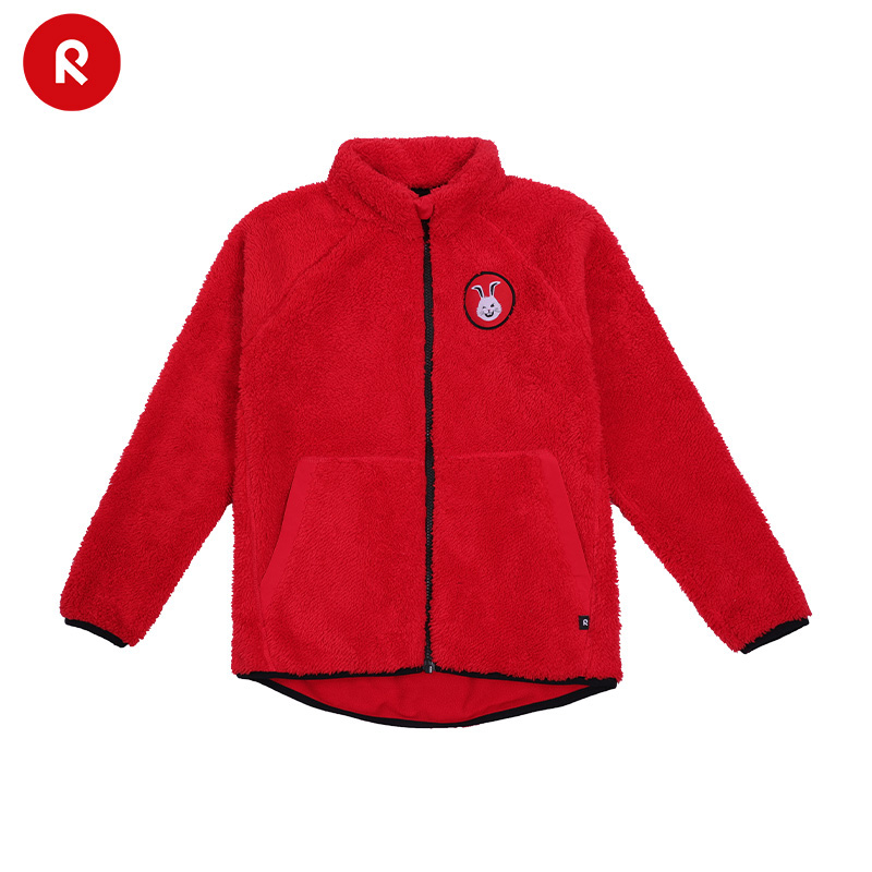 reima男女儿童中童卫衣新年款春夏抓绒洋气休闲运动开衫外套