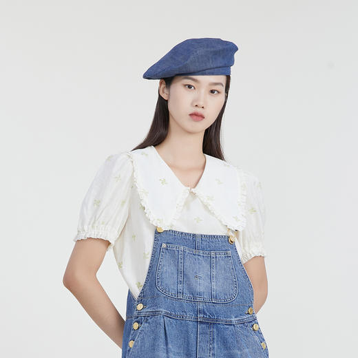 谜底画家帽女2023春季新款复古酷帅时尚帽子贝雷帽女士231MQ0406 商品图1