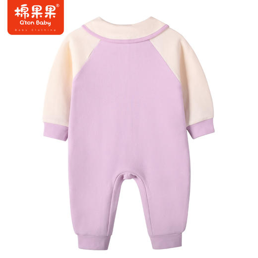 棉果果商场同款春季新品女童拼色撞色时尚气质翻领对开连体衣哈衣连体衣爬服M122722223059 商品图7