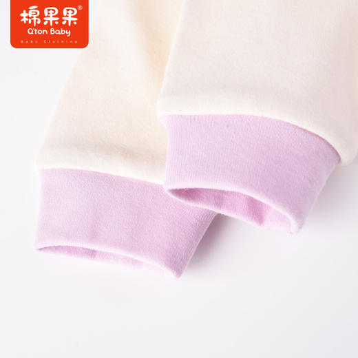 棉果果商场同款春季新品女童拼色撞色时尚气质翻领对开连体衣哈衣连体衣爬服M122722223059 商品图3