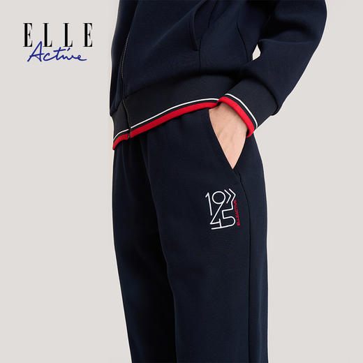 ELLE Active 【修饰拉长腿型】新款女士运动裤弹力舒适运动休闲小直筒裤 商品图4
