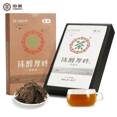 中粮中茶安化黑茶3年陈金花茯砖 陈醇厚砖800g/金花饱满/原产地直发 商品图0