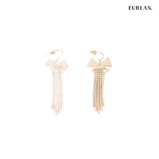 2023春夏流行新款耳环-蝴蝶结流苏款 商品图2