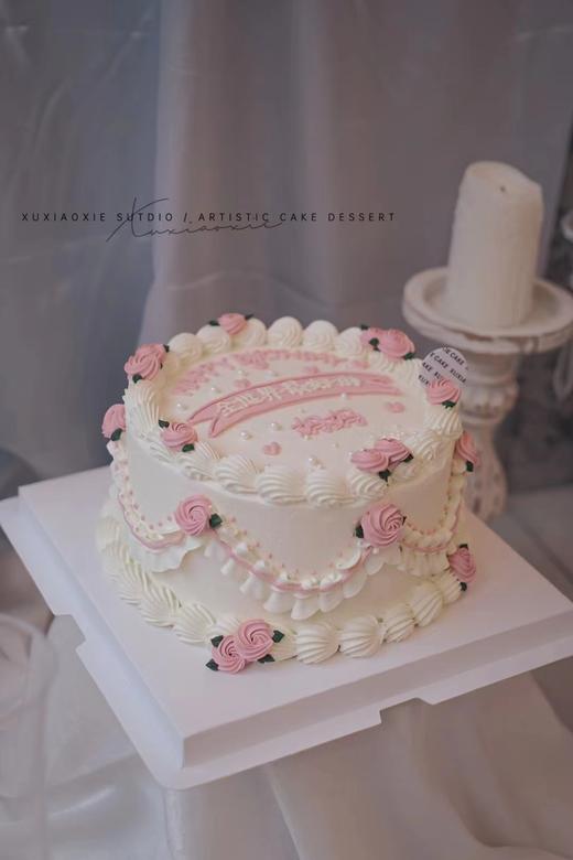 INS风复古“奶油”手绘蛋糕（提前三天预订） | 拍之前请先私聊确认口味和款式（3层胚2层夹心） 商品图8