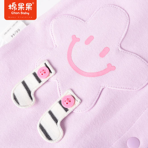 棉果果商场同款春季新品女童拼色撞色时尚气质翻领对开连体衣哈衣连体衣爬服M122722223059 商品图5