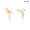 2023春夏流行新款耳环-蝴蝶结粉色宝石桃花运 商品缩略图2