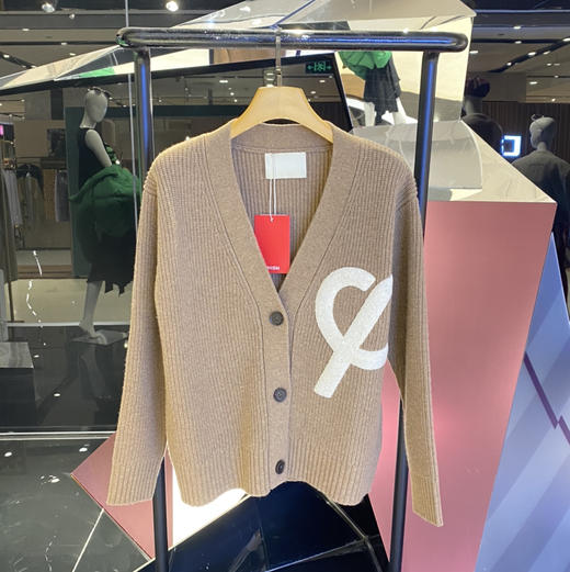 大LOGO刺绣开衫毛衣 商品图0