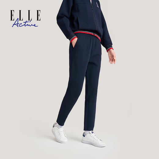 ELLE Active 【修饰拉长腿型】新款女士运动裤弹力舒适运动休闲小直筒裤 商品图2