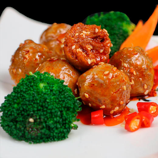 【只有一种肉】青海纯藏牦牛肉丸Q弹劲道涮火锅必配清真食品250克*4袋 （绿振）顺丰包邮 商品图2