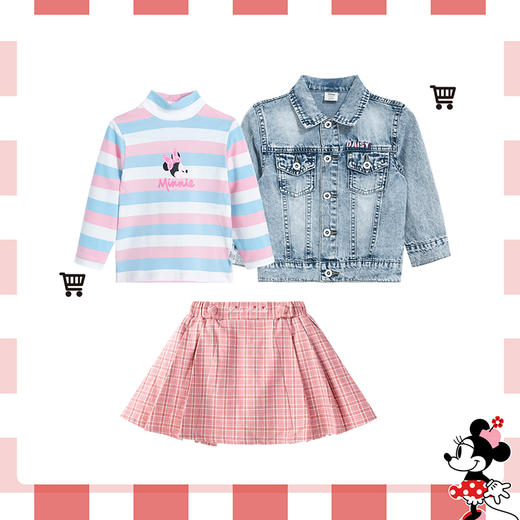 【商场同款】迪士尼童装女童洋气半身裙儿童百褶裙中小童宝宝公主裙 商品图4