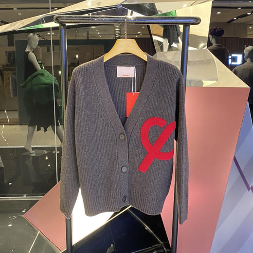 大LOGO刺绣开衫毛衣 商品图0
